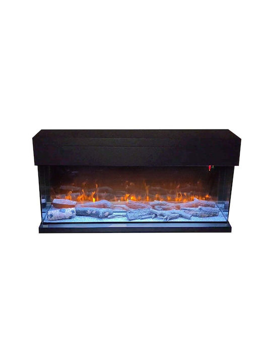 ElectricSun Wall Mounted Electric Fireplace 10W 153x50cm Black