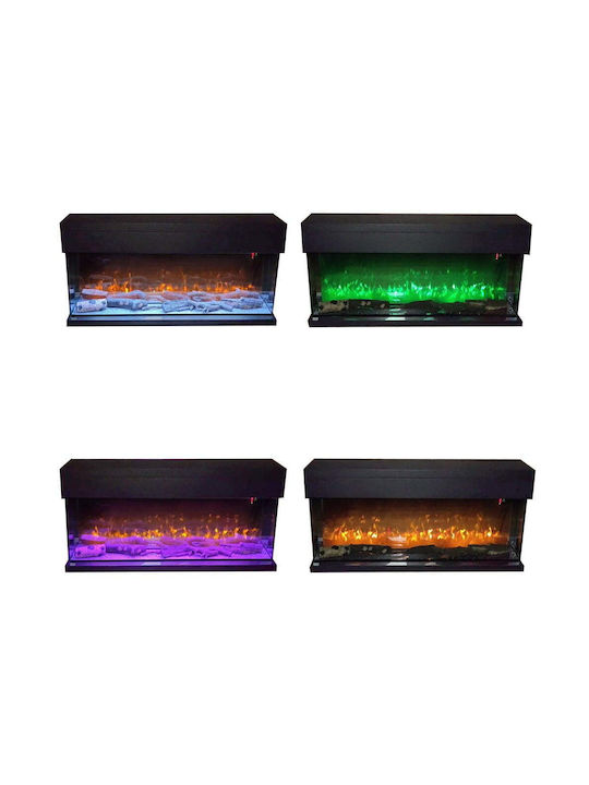 ElectricSun Wall Mounted Electric Fireplace 10W 153x50cm Black