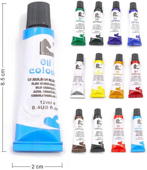 Tpster Special Craft Paints for Fabric 12ml 12pcs