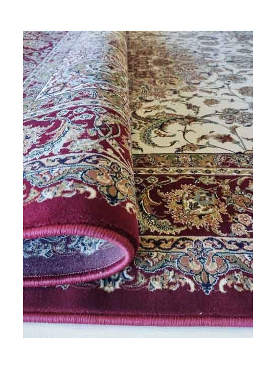 Klonaras Silk 5503/m Covor Rectangular Mătase Cremă Roșu