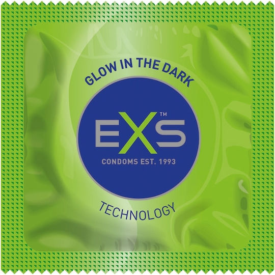 EXS Glowing Thin Condoms Latex Free 1pc