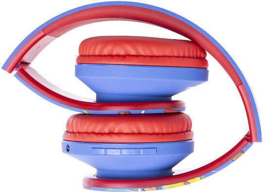 PowerLocus P2 Ασύρματα / Ενσύρματα Παιδικά Over Ear Ακουστικά με Ραδιόφωνο Angry Birds Red