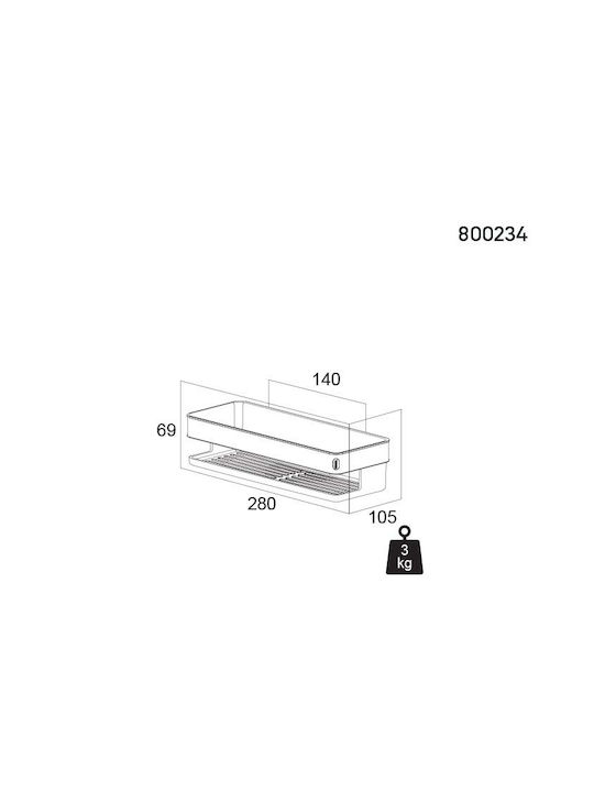 Geesa De perete Suport pentru burete Inox Argint