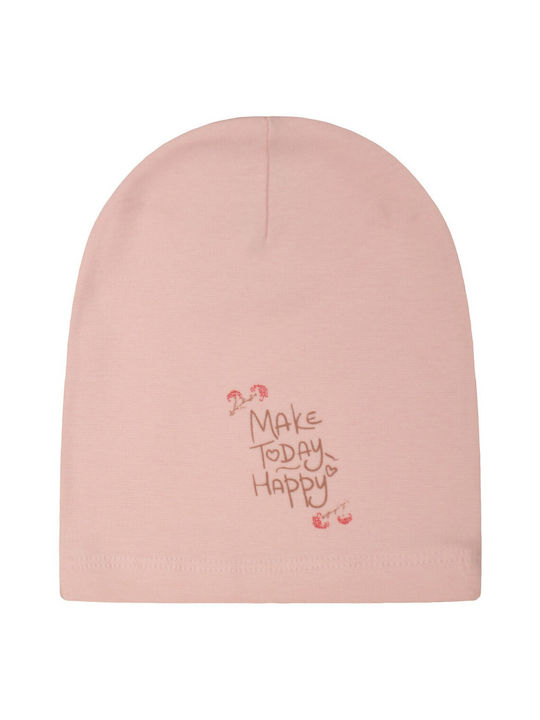 Make Today Happy Kids Beanie Knitted Fuchsia