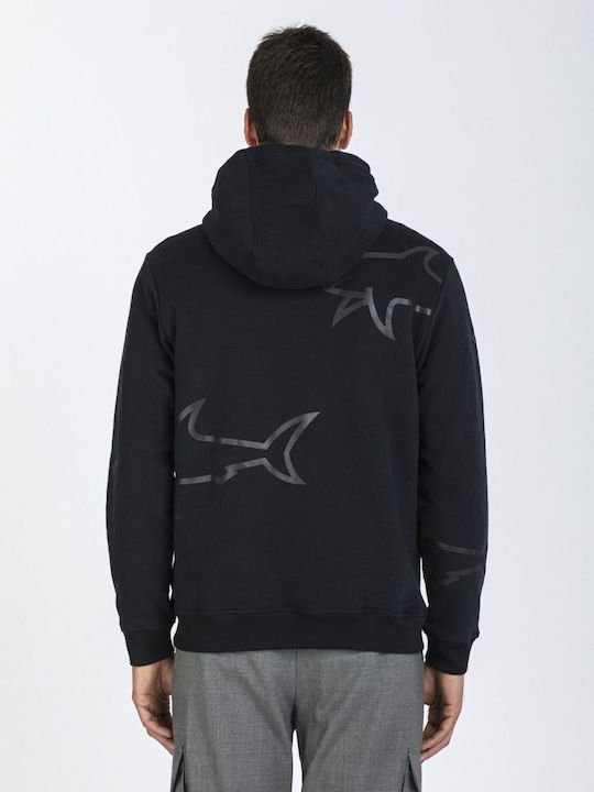 Paul & Shark Herren Sweatshirt mit Kapuze black