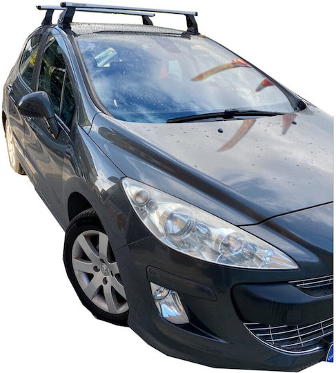 Menabo Таванни Стелки за Автомобил Алуминиеви за Peugeot 308 2007-2014 Комплект с Крака Сребристи МП.P308.09