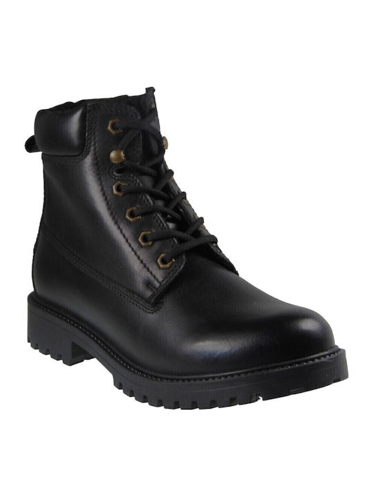 Leder Herrenstiefel Schwarz MH-102H01