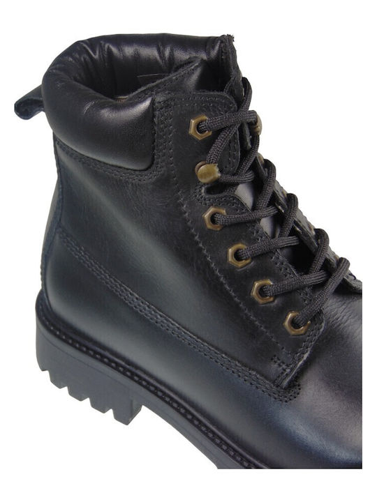 Leder Herrenstiefel Schwarz MH-102H01