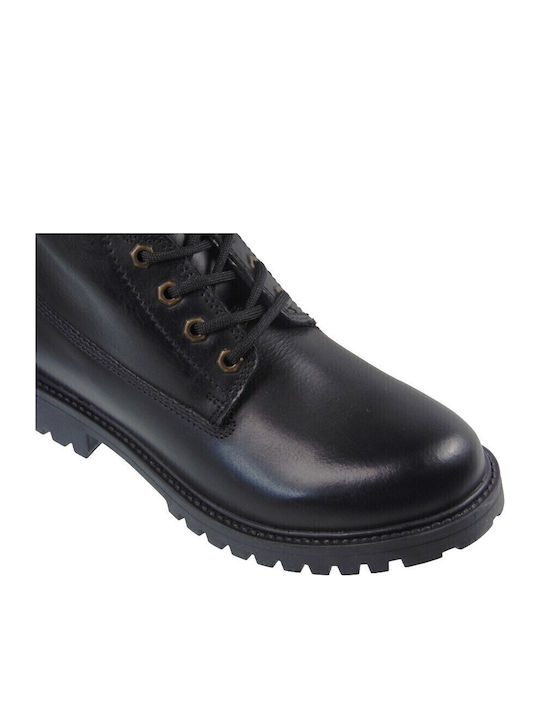Leder Herrenstiefel Schwarz MH-102H01