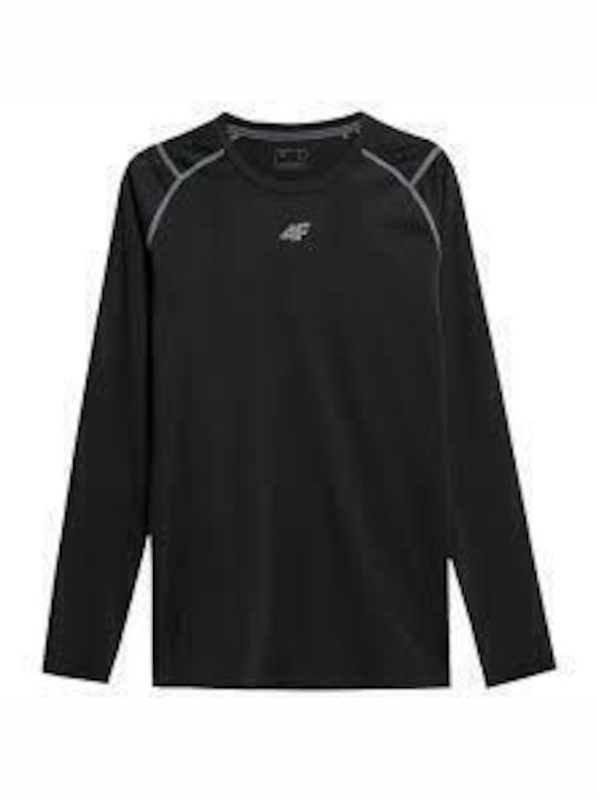 4F Men's Athletic Long Sleeve Blouse Black