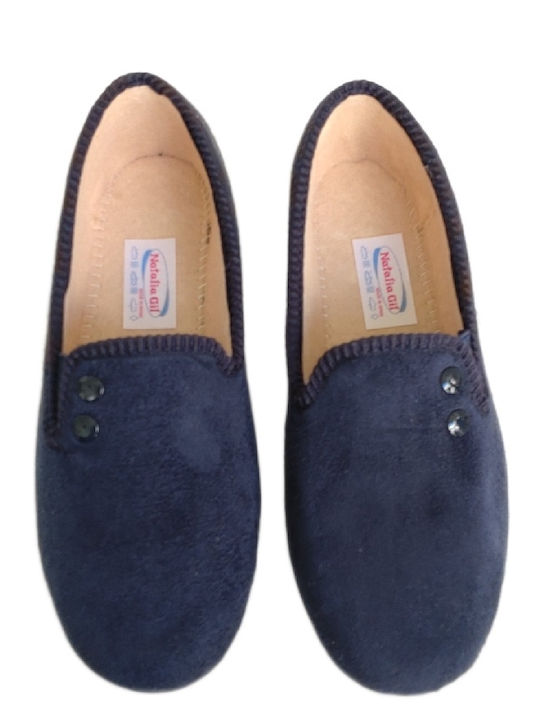 Antrin Closed Women's Slippers in Blue color