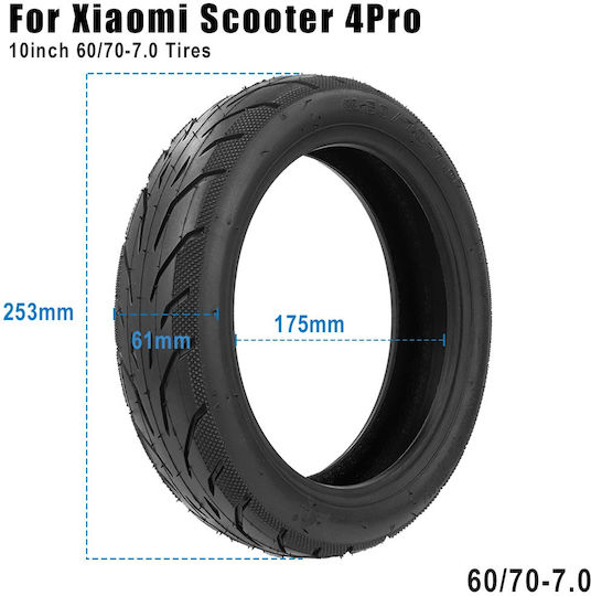 YuanXing Λάστιχο για Ηλεκτρικό Scooter 60/70-7.0 Xiaomi σε Μαύρο Χρώμα