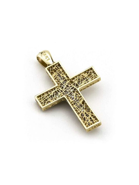 Goldsmith Herren Gold Kreuz 14K mit dem Gekreuzigten