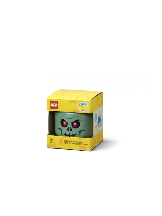LEGO Children's Storage Box made of Plastic Mini Skeleton Green 10.2x12x10.2cm 1pcs