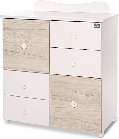 Dulap cu Sertare pentru Bebeluși cu 6 Sertare Albă 83x71x96cm