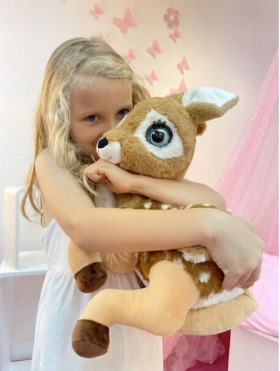 Just Toys Plush Daizy the Little Deer with 3 stories in Greek 40 cm