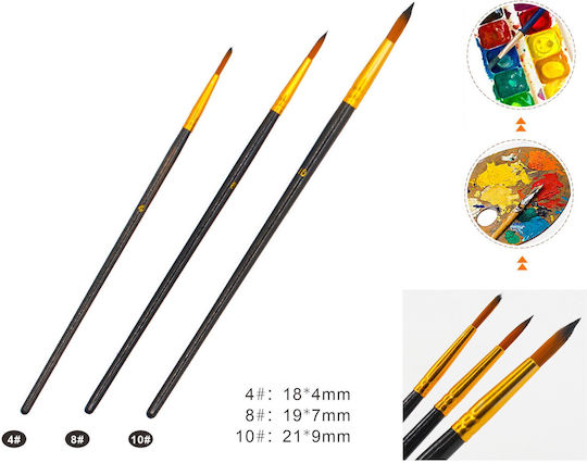 Tpster Set Pensule de Pictură 3buc