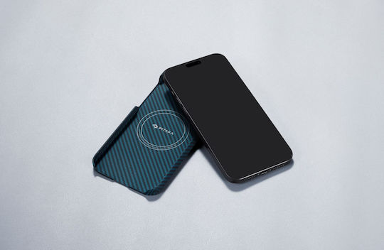 Pitaka Back Cover Aramid Fiber 1.15mm Μπλε (iPhone 15)