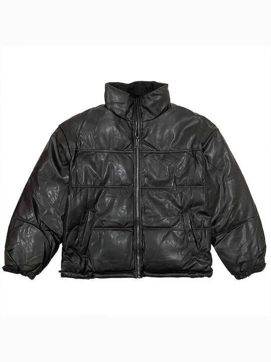 Ustyle Men's Winter Puffer Jacket BLACK