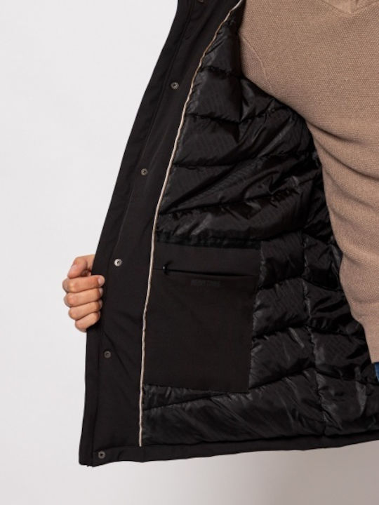 De Iarnă Jachetă Parka Negru