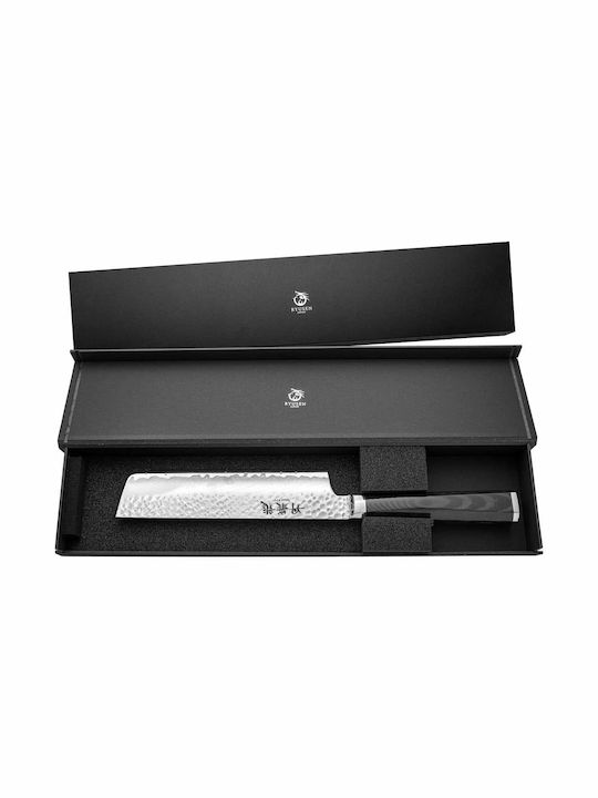 Ryusen Micarta Tangan Ryu Нож Nakiri от Дамаска Стомана 16см