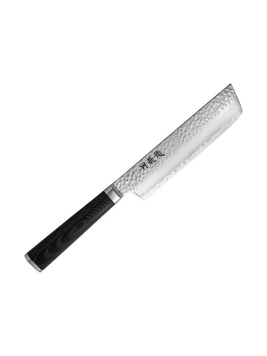 Ryusen Micarta Tangan Ryu Нож Nakiri от Дамаска Стомана 16см