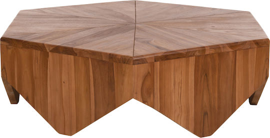 Zentrales Kaffeetisch Hexagon Natur