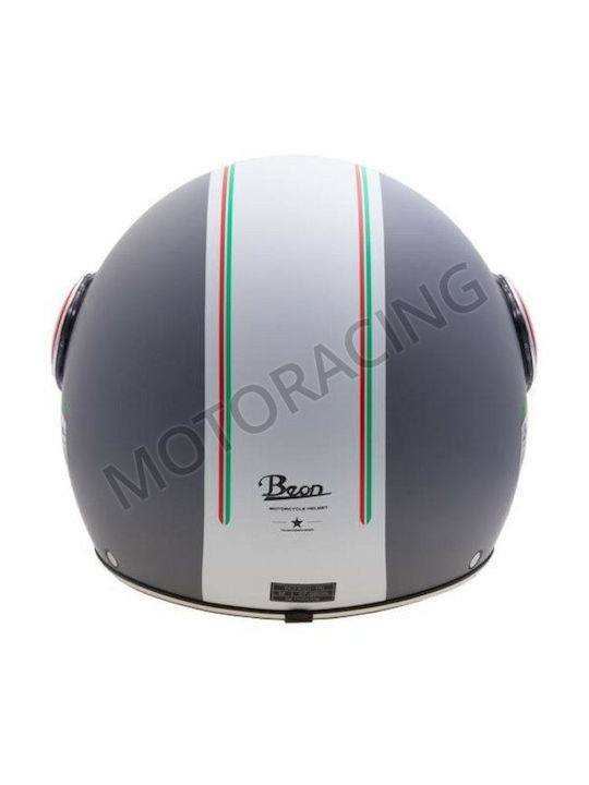 Beon B-110 Ferrari Grey Mat Κράνος Μηχανής Jet ECE 22.05 1000gr