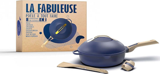 Cookut Fabulous Pan Mit Deckel aus Aluminium mit Antihaftbeschichtung Saphir Blue 28cm