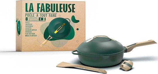 Cookut Fabulous Pan With Lid made of Aluminum with Non-Stick Coating Canopy Green 28cm