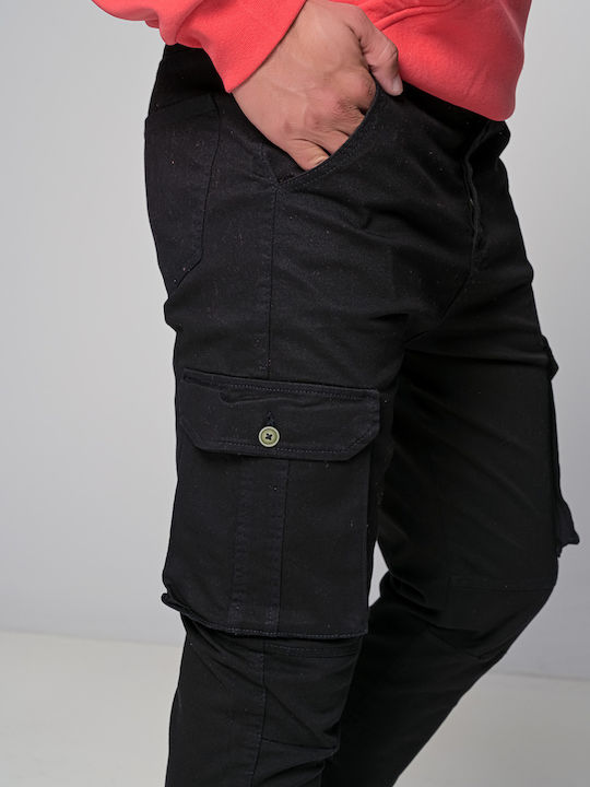 Ben Tailor Pantaloni pentru bărbați Cargo cu Croială Skinny Black