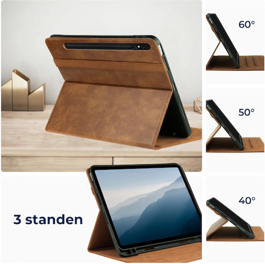 Rosso Flip Cover Καφέ (Galaxy Tab S9 Ultra)