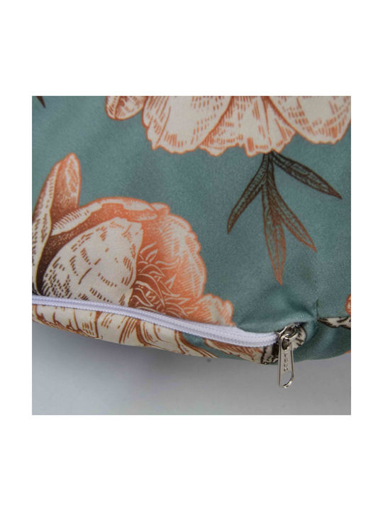 Decocraft Pernă De Podea Sparrowflower Din Catifea Turcoaz 65x65cm