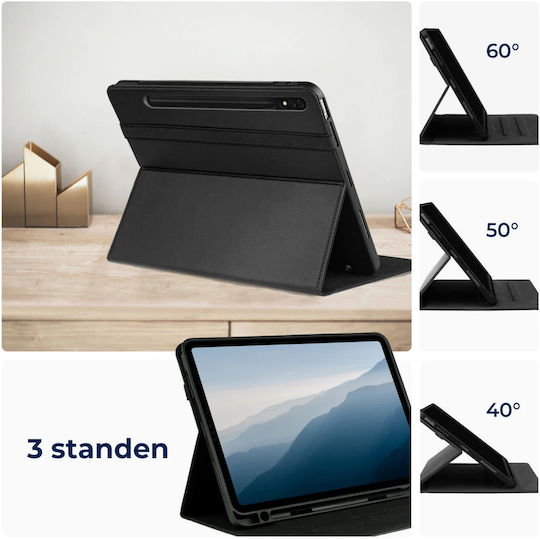 Rosso Flip Cover Μαύρη (Galaxy Tab S9+)