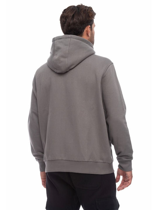 Be:Nation Herren Sweatshirt Jacke mit Kapuze Charcoal