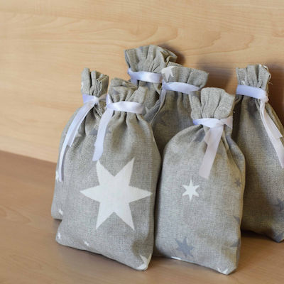 Decocraft Stoff Beutel als Geschenk Gray 14x18cm.