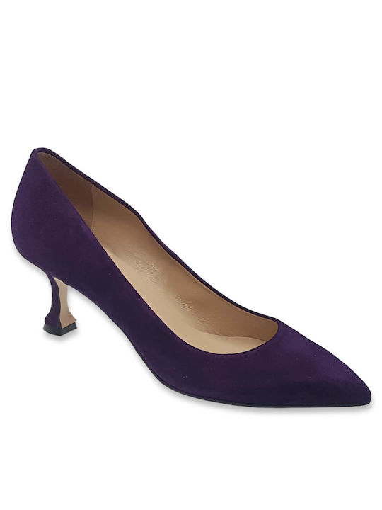 Mourtzi Suede Purple Medium Heels k