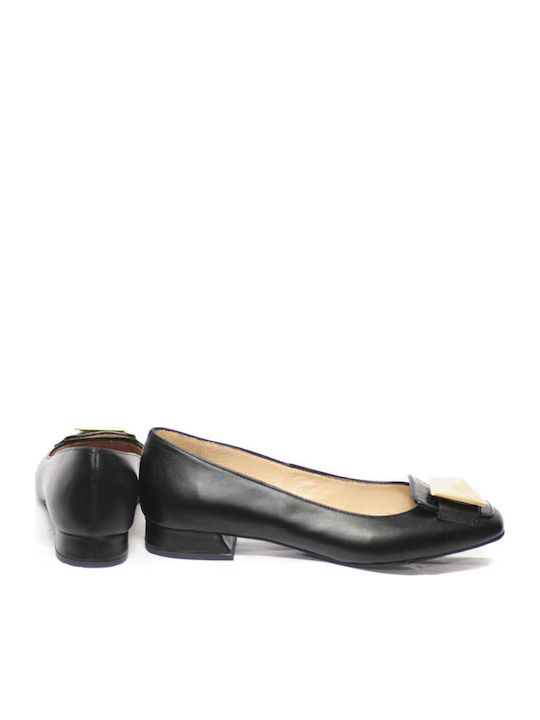 Leather Black Low Heels
