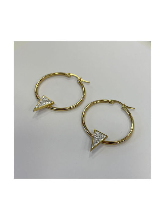 Earrings Hoops made of Steel Gold Plated