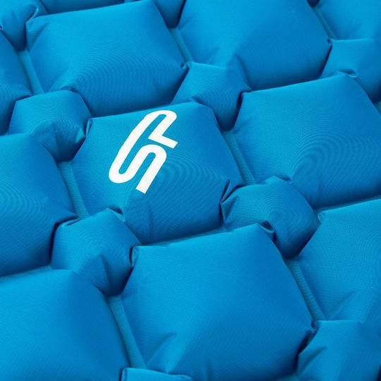 Spokey Air Bed Auto-umflare Single Substrat Camping Grosime 5cm în culoarea Light Blue