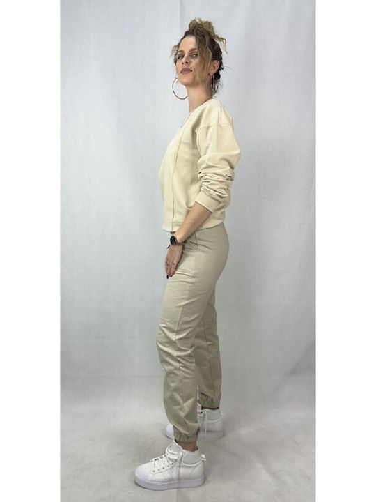 Paco & Co Damen-Sweatpants Beige