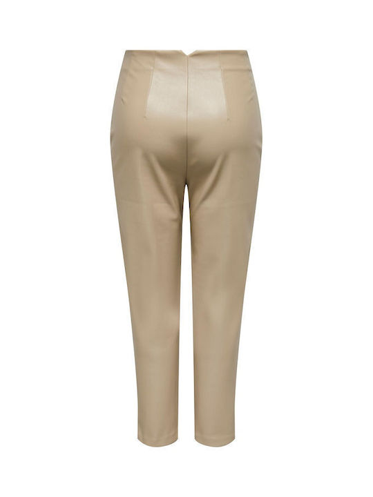 Only Women's Fabric Trousers Beige