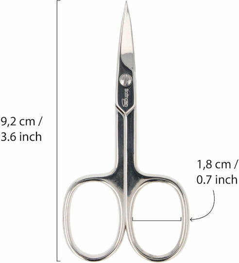 Parsa Nail Scissors Stainless with Curved Tip Silver 1 Piece