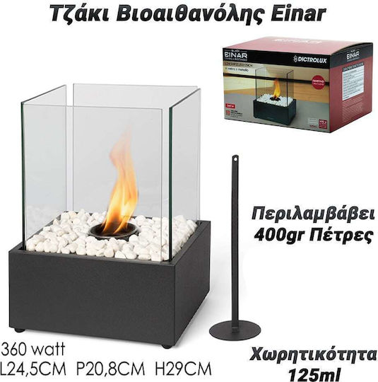 Indoor Bioethanol Fireplace Black