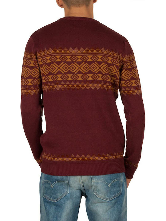 Globe Herren Langarm-Pullover BORDO