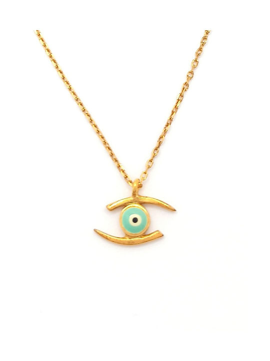 PS Silver Necklace Eye from Gold Plated Silver