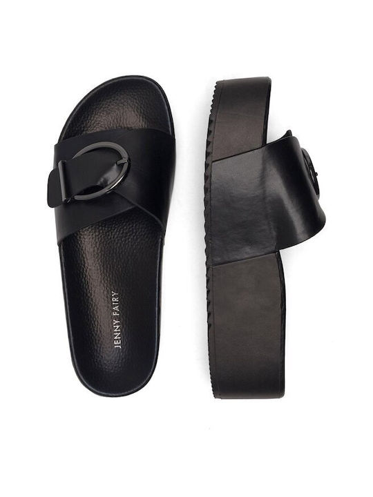 Damen Flache Sandalen in Schwarz Farbe