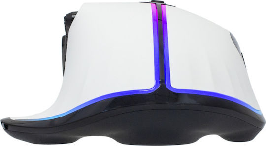 White Shark GM-9006 Marrok & Mousepad Wireless RGB Gaming Mouse 12000 DPI Alb