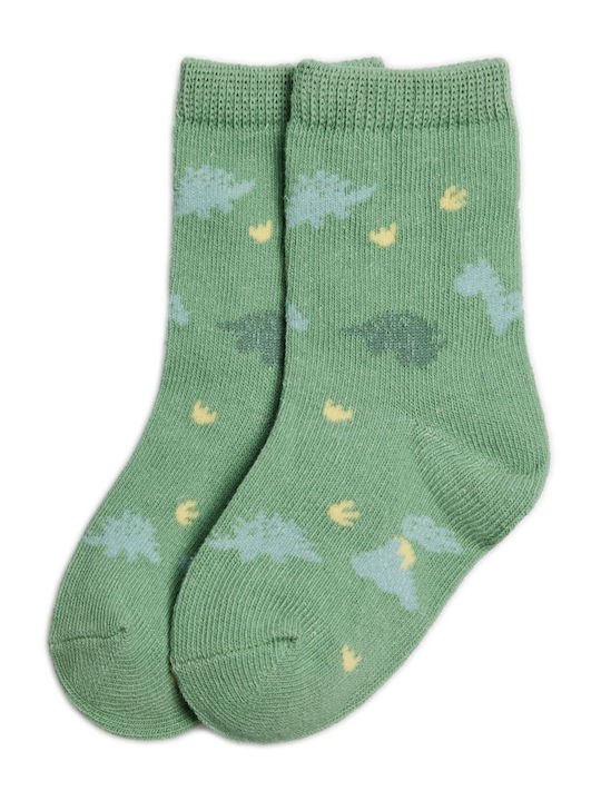 Ysabel Mora Kids' Socks Knee-High Charcoal/Green 2 Pairs