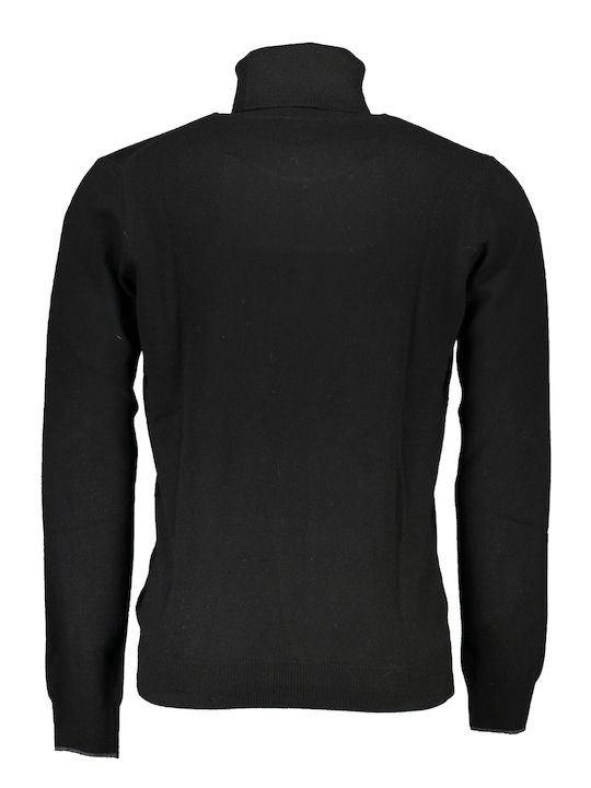 North Sails Men's Long Sleeve Sweater Turtleneck Black.